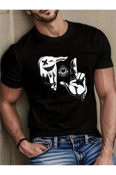 4desire.ro Tricou barbati EYE CONTROL Ink, Classic Regular Fit, Bumbac 100%, ...