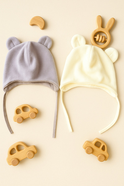 greenmoss Fleece on the Outside, 100% Cotton on the Inside, Baby Beanie