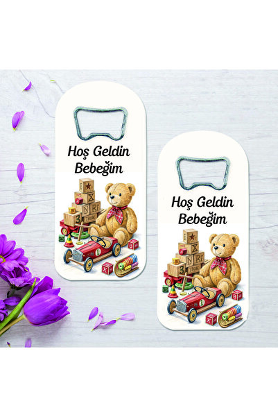 Ege ajans 10 Pieces (with Card and Gelatin) Baby Birthday Newborn Gift Opener Magnet