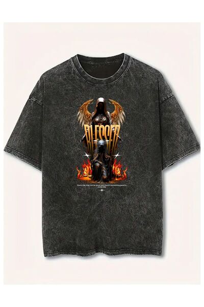 Weekeep Tricou unisex vintage imprimat, lavabil