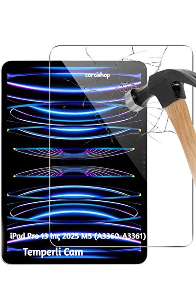 corcishop واقي شاشة من الزجاج المقوى لجهاز Apple iPad Pro مقاس 13 بوصة 2025 M...