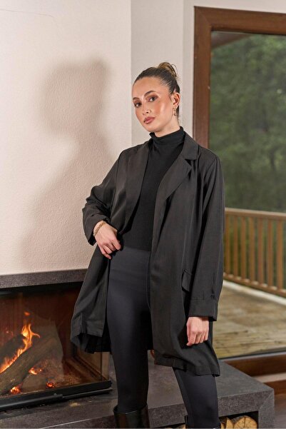 Ranasubaşı Monoline Oversize Ceket Siyah