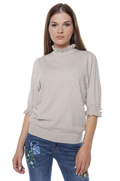 Jolenttine Missy Sweater with Cashmere and Wool, Beige
