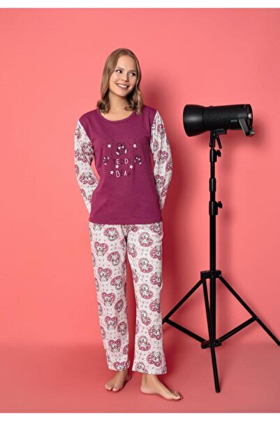 TOSKI Pijama Damă Vătuită cu Mâneci Lungi – Model Urș