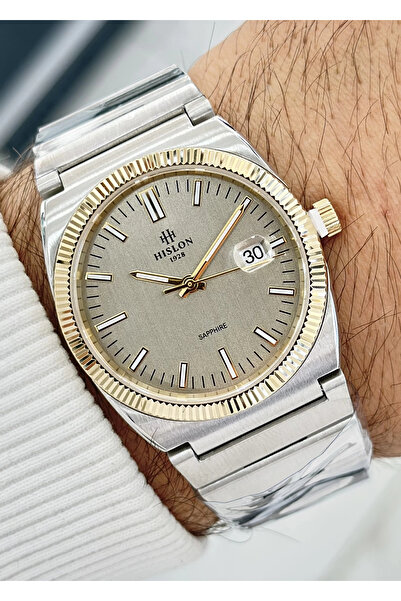 Hislon ILKCL211T-07SG Orijinal Çelik Kordon Erkek Kol Saati