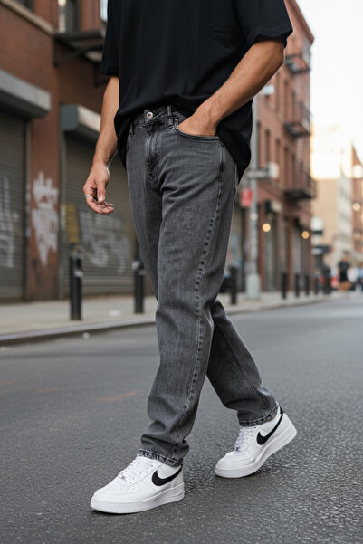 dehaine Men's jeans BAGGY, gray, simple pattern, 1116