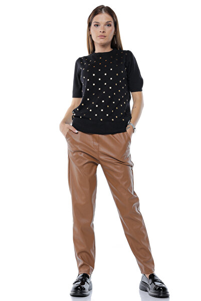 Jolenttine Bubbles Sweater with Cashmere and Wool - Black