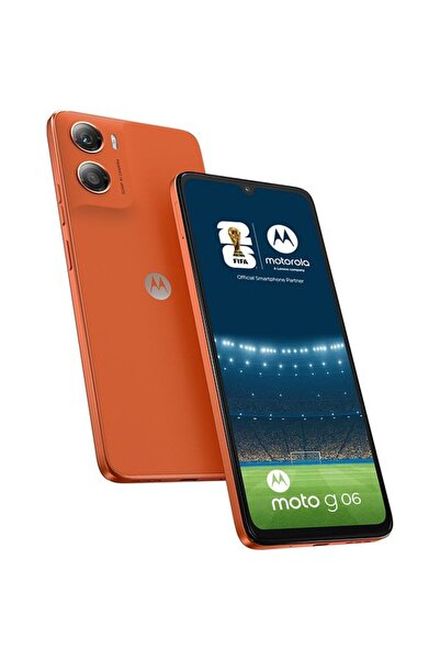 Motorola G06, 64GB, 4GB RAM, Διπλή SIM, Πορτοκαλί Arabesque