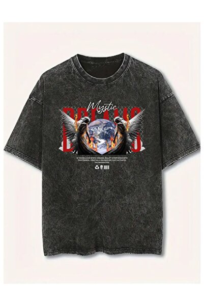 Weekeep Tricou unisex vintage imprimat, lavabil