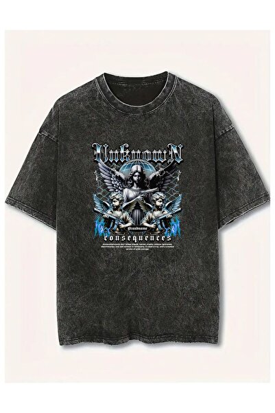 Weekeep Tricou unisex vintage imprimat, lavabil