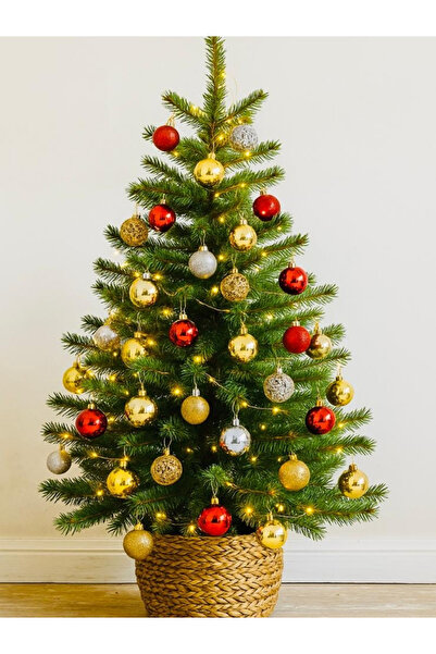 ÖZ OFİS 20'li Altın Gümüş Kırmızı Bronz Noel Ağacı Topu, Çam Ağacı Topu Dekor...