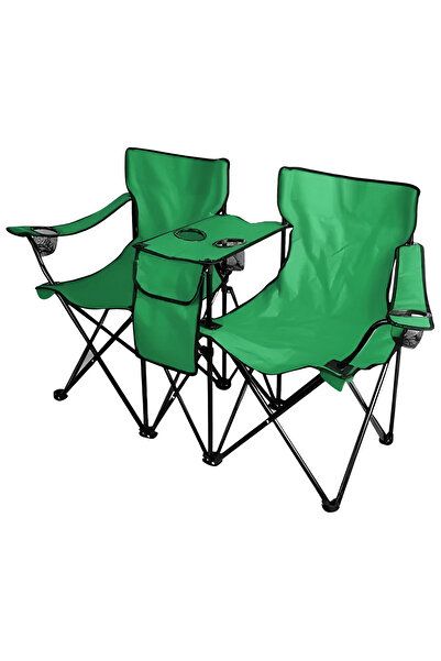 Cady One كرسي تخييم مزدوج قابل للطي مصنوع من قماش عالي الجودة، أرجل غير قابلة...