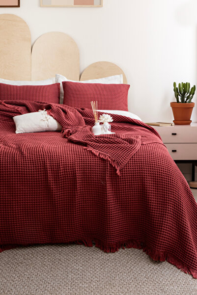 YASEMİNİNEVİ Waffle/Duo Size(220X250) Bedspread