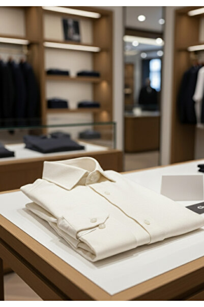 YusGos Long Sleeve Cotton Easy Iron Thick Muslin Linen Regular Fit Premium Men's Shirt