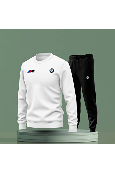 Bulvar Lee Crew Neck Bmw Printed Men's Tracksuit Set / Car