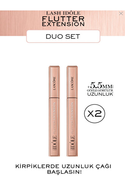 Lancome Lash Idôle Flutter Extension Uzun Görünüm Etkili Maskara 8.5 ml 2 li Set