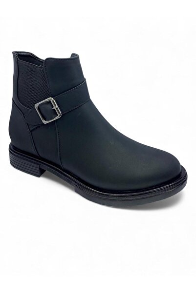 Desimod Women's Black Chelsea Elastic Side Zipper Boots