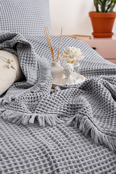 YASEMİNİNEVİ Waffle/Duo Size(220X250) Bedspread
