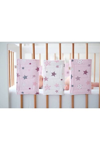 Lily and Co Lily Co Yıldız Desenli Cot Bumpers Pamuklu Bebek Yatak Kenarı Kor...