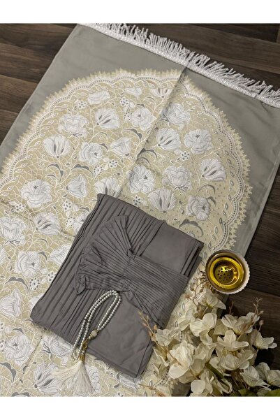 Miyar سجادة صلاه مع مصلى شرشف مطرز مع طرحه