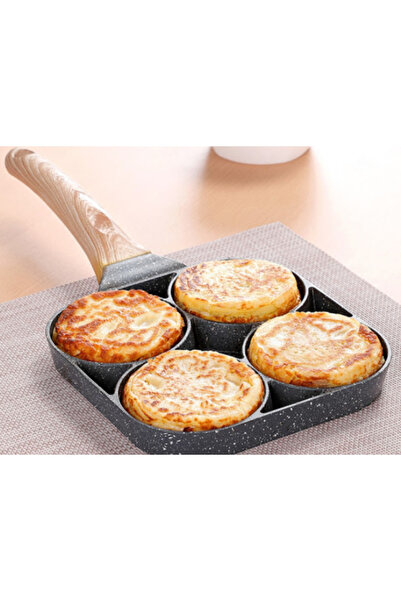 MANDU Non-stick frying pan with 4 circle-shaped compartments