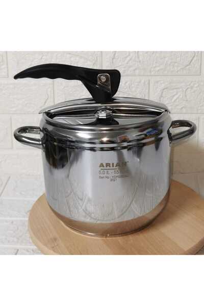 Arian Cucta 5L stainless steel pressure cooker with multilayer base - Ideal for stuffed cabbage