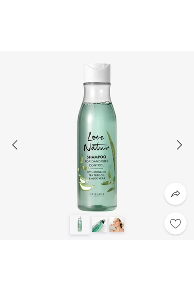 Oriflame Love Nature Organic Aloe Vera and Tea Tree Extract Shampoo for Dandruff Hair