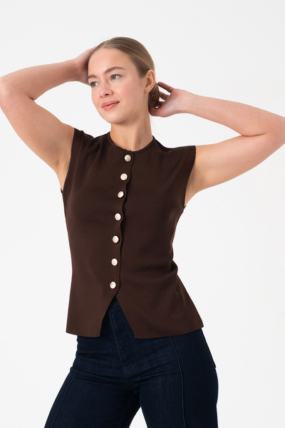 Shophia Buttoned Women's Knit Vest