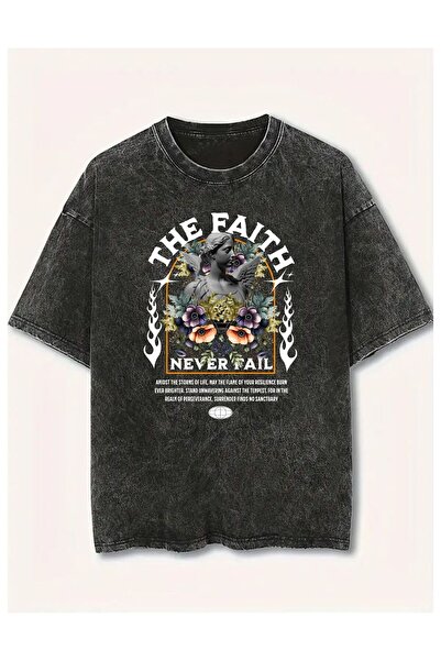 Weekeep Printed Unisex Vintage Washed T-Shirt