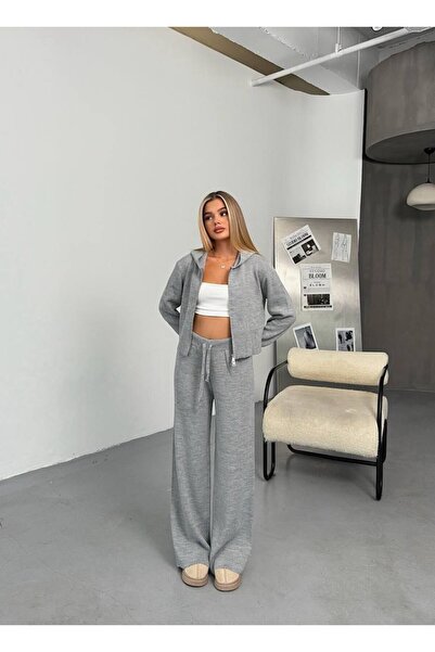 OYERGA MODA Women's Hooded Knitwear Set