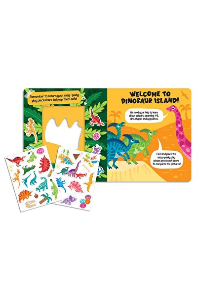 Gemini Easy Peely Dinosaurs Reusable Sticker Book - Peel, Stick, Play!