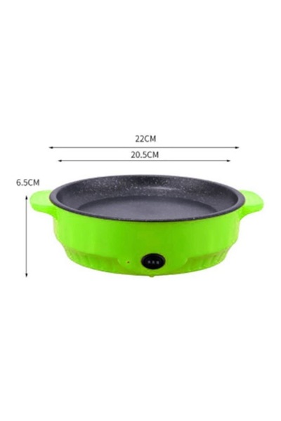Mihai Round electric frying pan E147 Green 22 cm 450W
