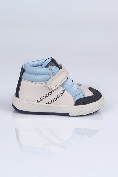 ELMA ŞEKERİ 1016 Genuine Leather Boots İ.B.-Beige-Blue - 23