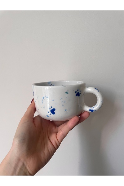 Nouis Handmade Stitch Figure Ceramic Mug