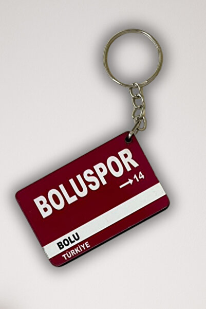 DURUSA Boluspor Retro Mdf Keychain 3X5 cm Uv Printing - 6mm Thickness