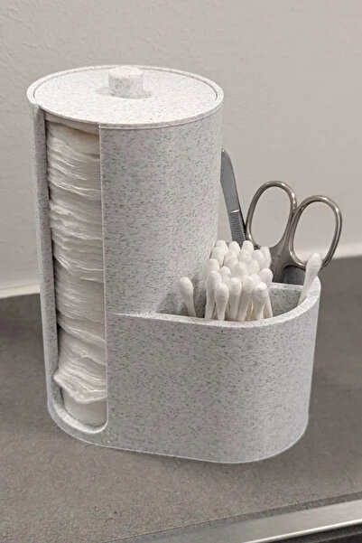 Genç 3D Pamukluk – Makyaj Pamuğu Düzenleyici | Şık Banyo ve Makyaj Organizeri