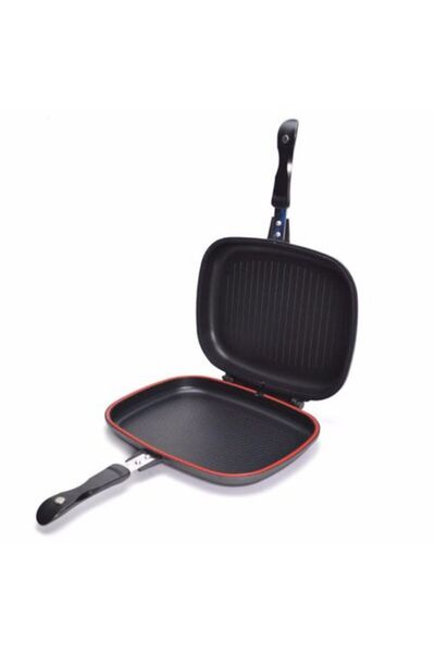 MANDU Double Grill Pan 32 cm Silicone Gasket Magnetic Handle
