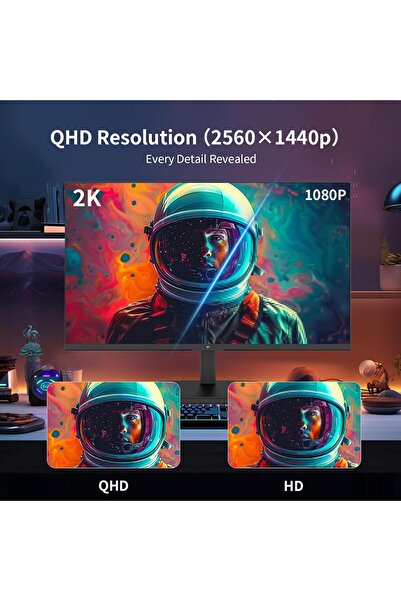 KTC شاشة ألعاب IPS مقاس 24 بوصة بدقة QHD 2560x1440 وتردد 100 هرتز HDR10 H24T27