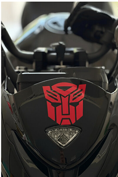 Banxtre Motor ve Kask için Kırmızı Renk Transformers Sticker Etiket (1 Adet)