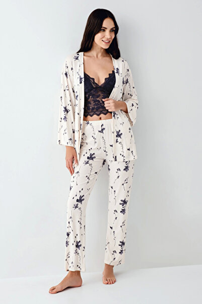 ALFA AKSESUAR 03 Arnetta 3414-S Women's 3-Piece Pajama Set