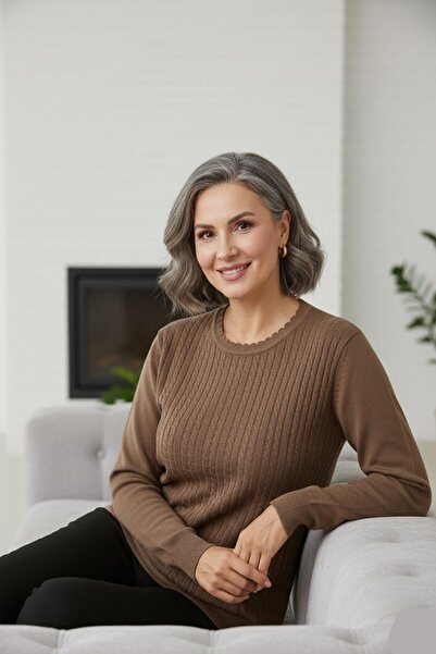 Mutlu City Γυναικεία πλεκτά πουλόβερ με κρύο νήμα υψηλής ποιότητας 3048