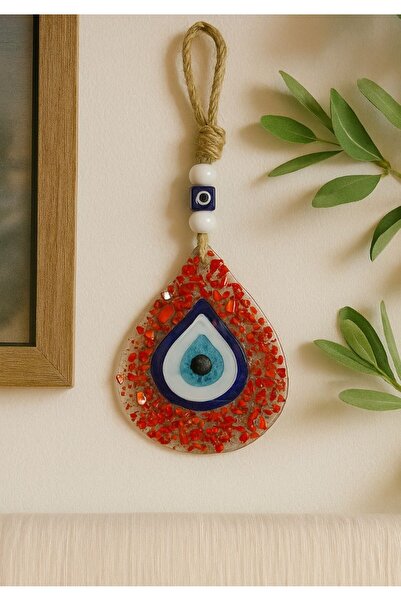 ATAGİFT HEDİYELİK El Yapımı Su Damlası Mozaik Nazar Boncuğu Duvar -Kapı Önü S...