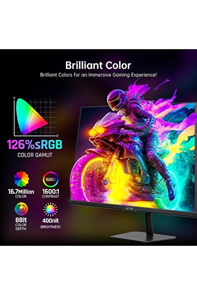 KTC شاشة ألعاب مقاس 24 بوصة، IPS سريعة، 190/180 هرتز، FHD 1080p، HDR400، 133% sRGB، 1 مللي ثانية