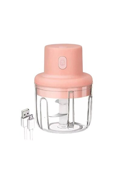 MOHAMED Mini Food and Vegetable Chopper with USB Charging 45W PINK