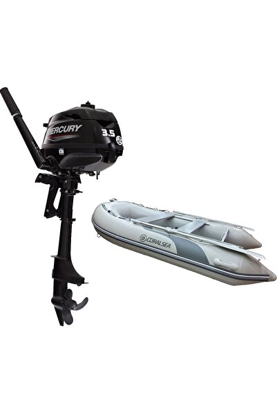 Admiral Coralsea 290 Ahşap Tabanlı Şişme Bot + Mercury 3.5 HP Deniz Motoru