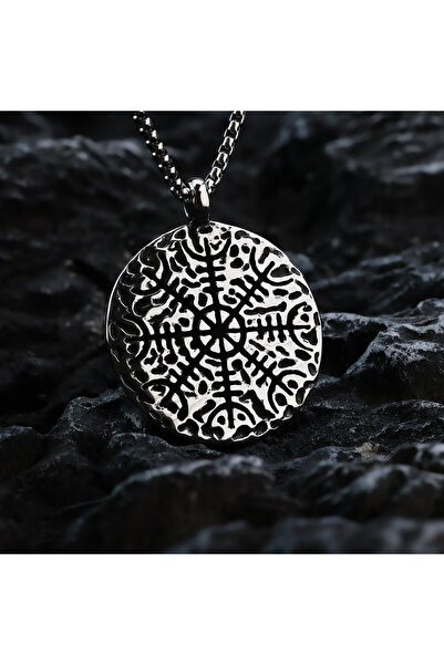 Viking Norse Mythology Valknut Design S+ Quality 316L Stainless Tarnish Free Steel Necklace