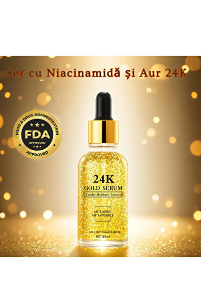 24K Iymane facial serum with 24K gold, Niacinamide and Hyaluronic Acid - luminous complexion and anti-wrinkle effect, 30 ml