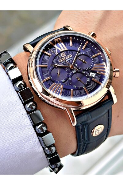 Reward Lacivert Renk Deri Kordon Roma Rakamlı Orjinal Kilit Fonksiyonlu Erkek...