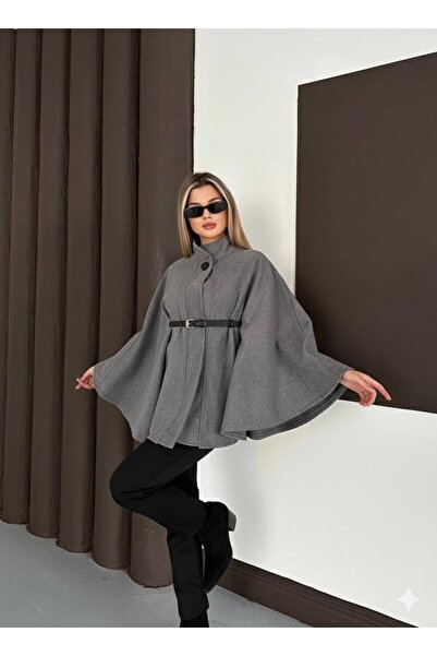 AXXAN Women's Poncho Oversized Jacket Belted Poncho