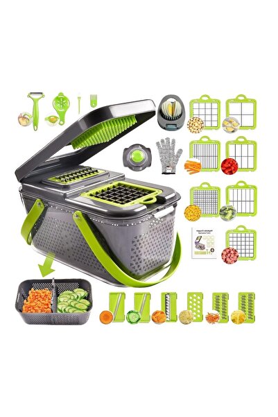 BASHAR 24-in-1 Mini Vegetable Chopper: Multifunctional Kitchen Mandoline
